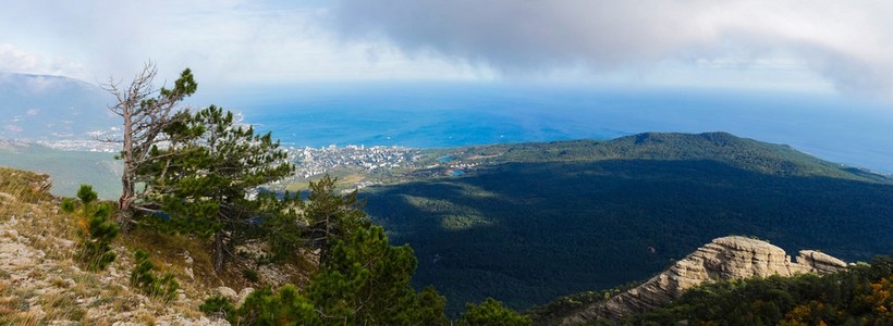 克里米亚山脉的全景