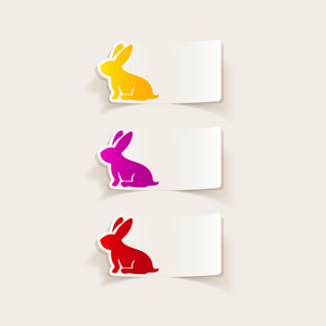 复活节兔子现实贴纸
