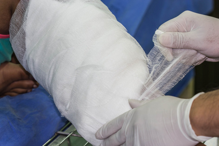 脚步伤口包扎图片