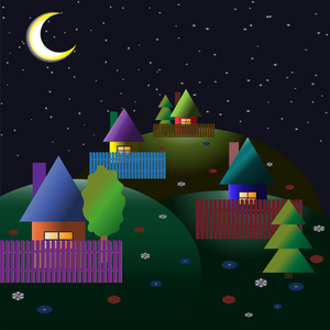 夏天的夜晚照片