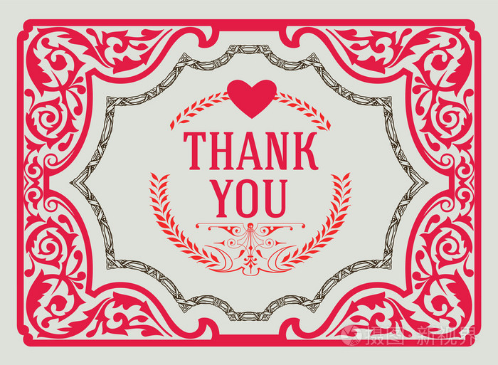 谢谢你老式贺卡设计模板.感谢您的卡片