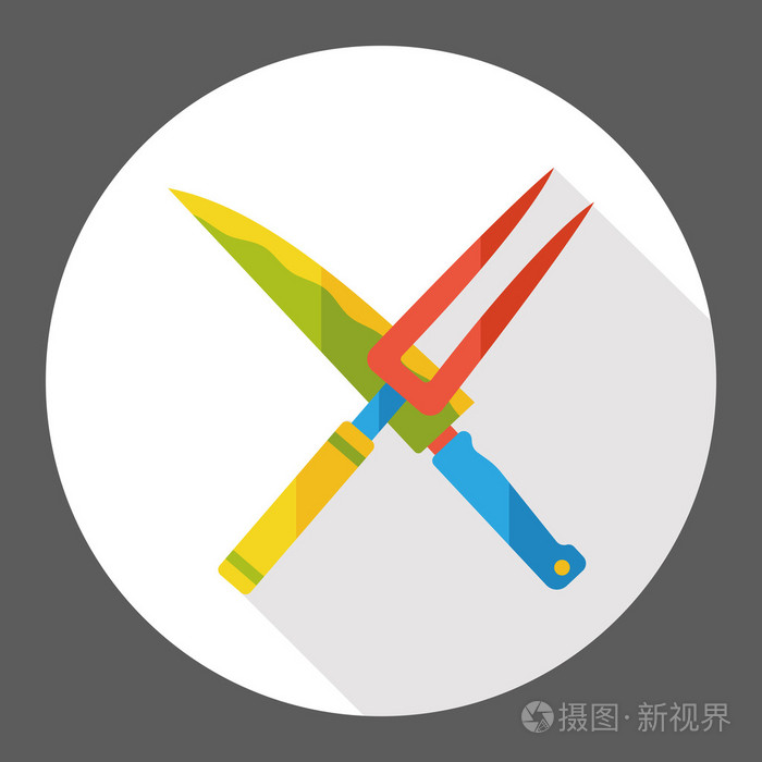 厨房刀平图标图标元素