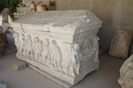 塞浦路斯希腊土耳其在塞浦路斯希腊石棺关闭照片