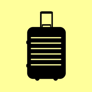 行李的标志。平面样式图标