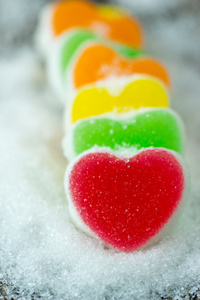 果冻甜，风味水果，糖果缤纷木高建群的甜点