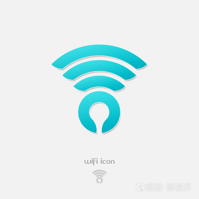 新时尚的无线图标和wifi标志孤立矢量无线电