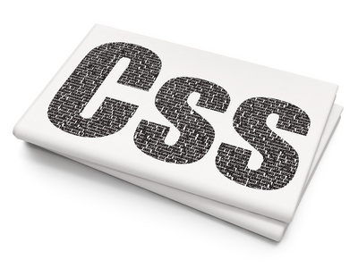 编程概念CSS在空白报纸背景下