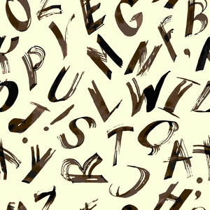 矢量字母图案。手绘 letters.font