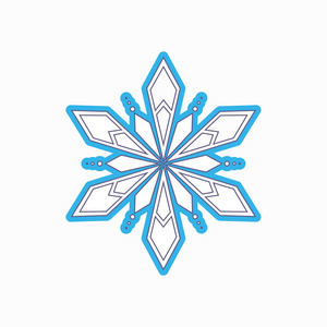 矢量图。图标。雪花的形象