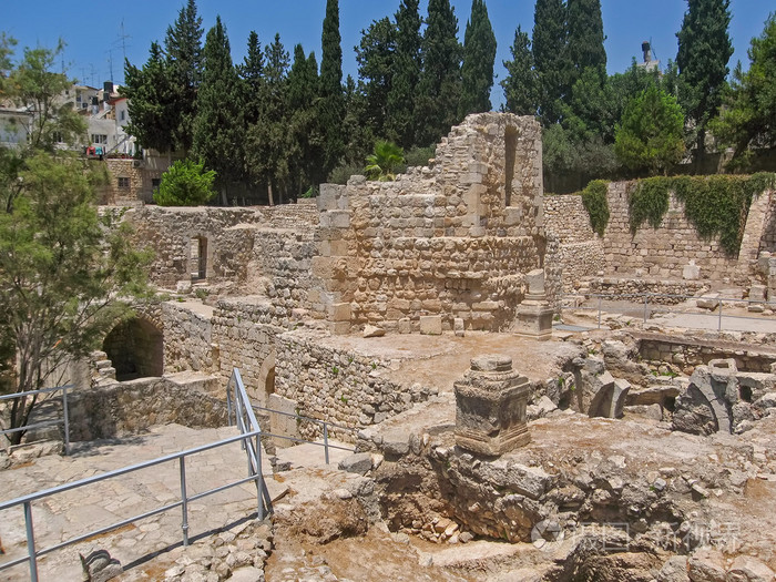 贝塞斯达古池遗址在耶路撒冷旧城