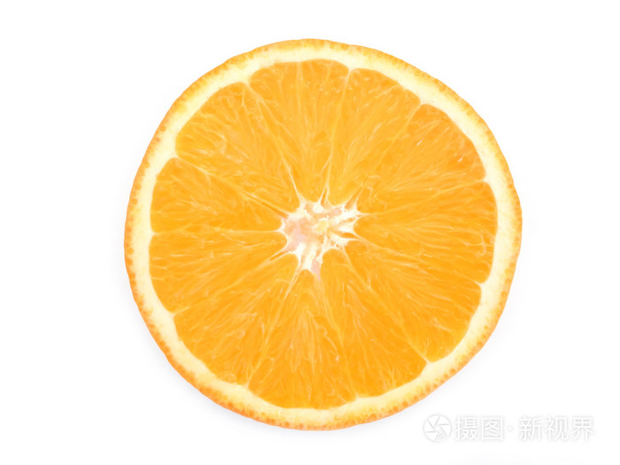 切片的桔子橙色的背景下天然橙