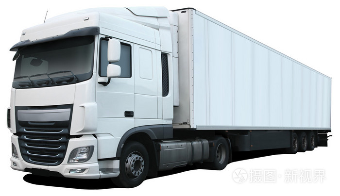 白色卡车 daf xf 欧元 6