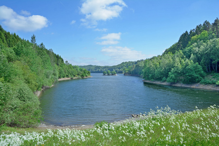 Wupper 水库，Remscheid，山区土地，韦斯伐里亚，德国北莱茵