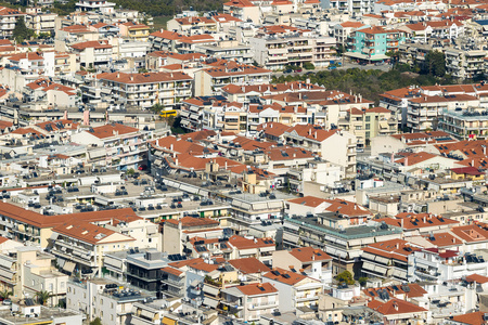 在希腊奥林匹亚市鸟瞰图