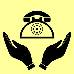 复古电话标志
