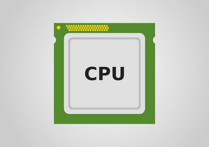 Cpu 处理器 平面设计 矢量图