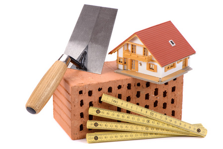 砖和住宅建设的工具