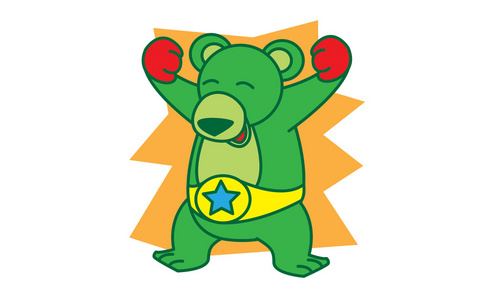 绿色熊拳击手