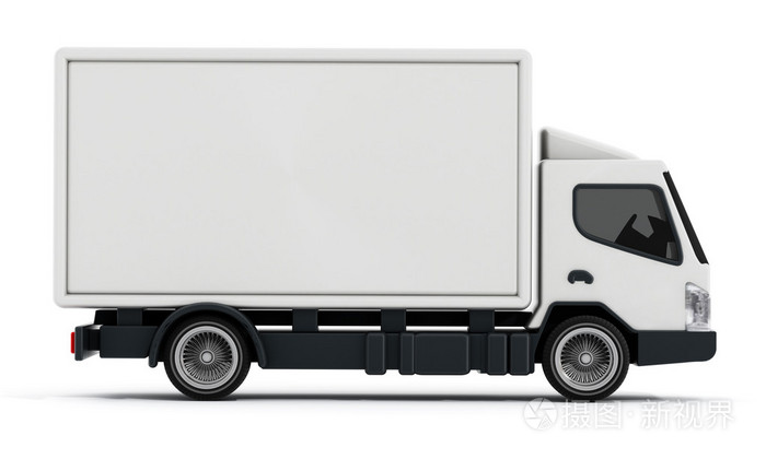 白色的送货卡车