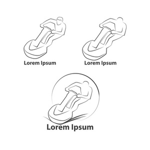 水上摩托艇徽标放松运动
