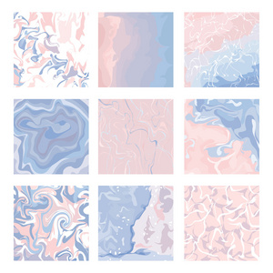 组的大理石花纹抽象肌理与软粉彩颜色 2016