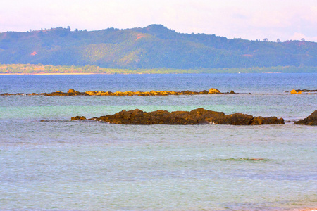 安迪拉纳海滩海藻在印度马达加斯加山