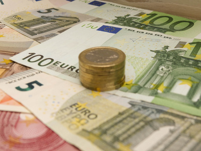 欧元纸币和硬币欧洲联盟法定货币