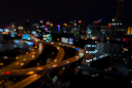 抽象城市夜灯下焦背景