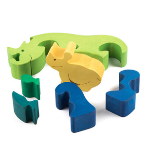 犀牛木制玩具