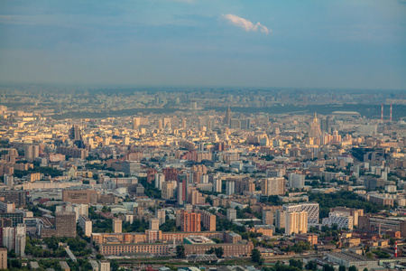 鸟瞰大地观的莫斯科