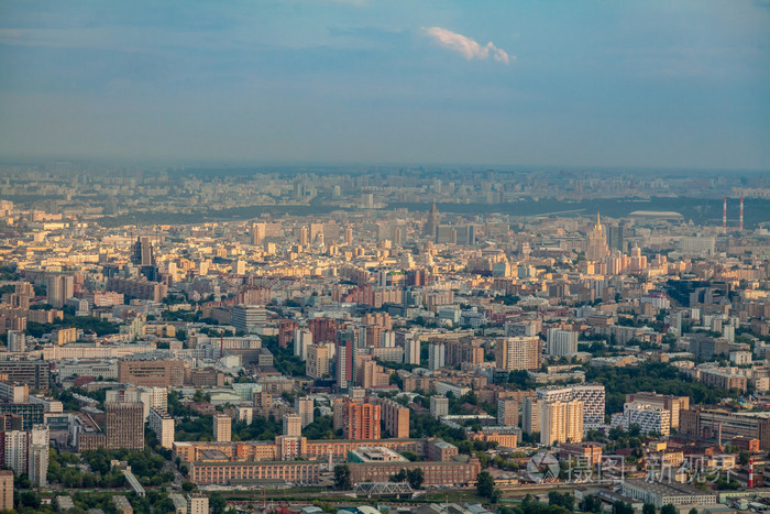 鸟瞰大地观的莫斯科