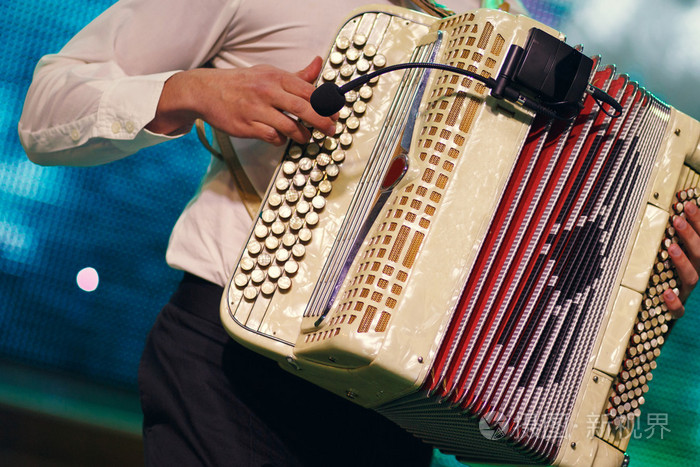 手风琴演奏的音乐家