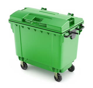 绿色垃圾容器