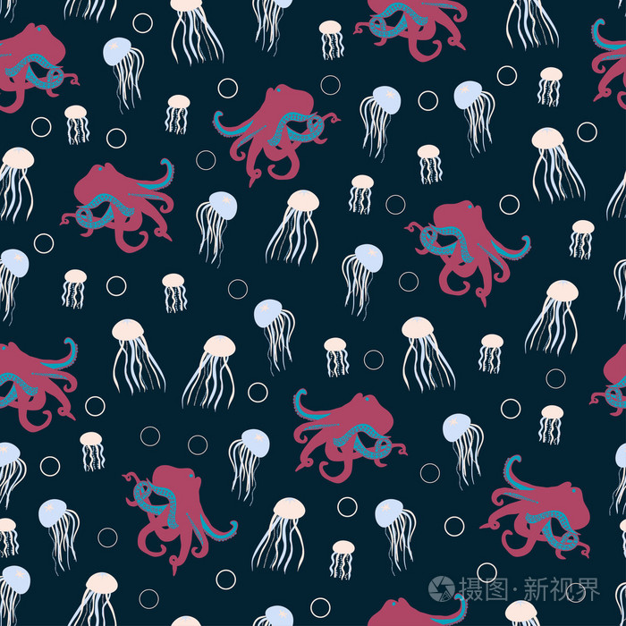海上生活与章鱼和水母