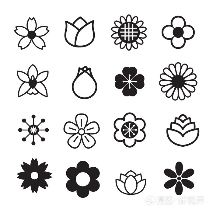 花图标矢量图