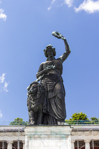巴伐利亚雕像在 Theresenwiese 在慕尼黑 2015