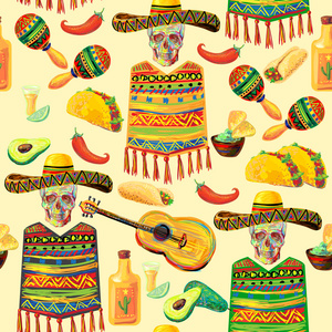 墨西哥无缝音乐模式图片