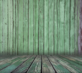 漆成绿色的房间