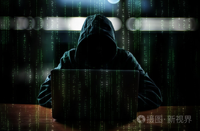 在他的电脑黑客