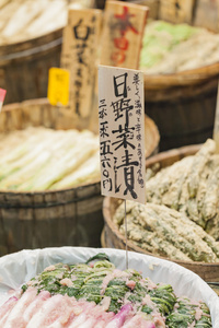 在京都的传统食品市场。日本