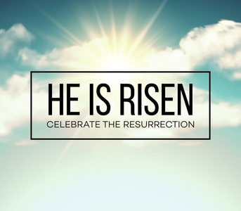 他是复活。复活节的背景。矢量图