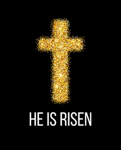 他是复活。复活节的背景。矢量图