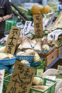 在京都的传统食品市场。日本