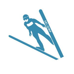 跳台滑雪标志图片