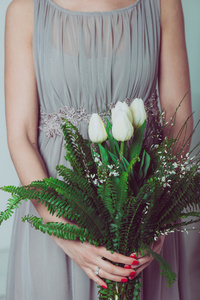 婚礼郁金香的花束