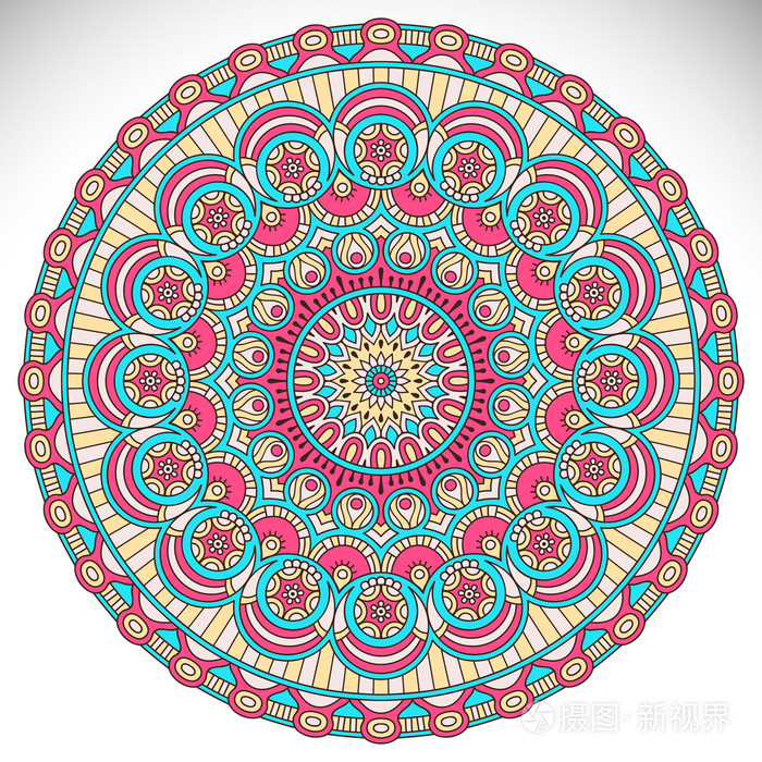 矢量印度曼荼罗