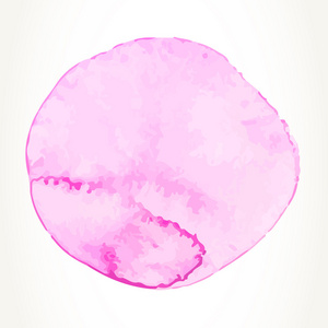 粉色的水彩圆
