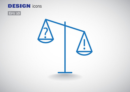 体重秤的正义简单 web 图标