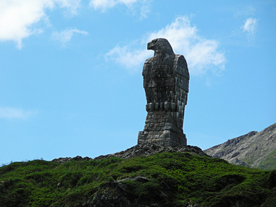 新在瑞士在瑞士普龙通岩鹰照片
