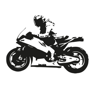 摩托车赛车剪影,摩托车矢量图照片